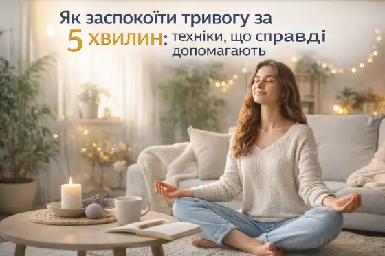 5 простих технік, щоб заспокоїти тривогу за 5 хвилин